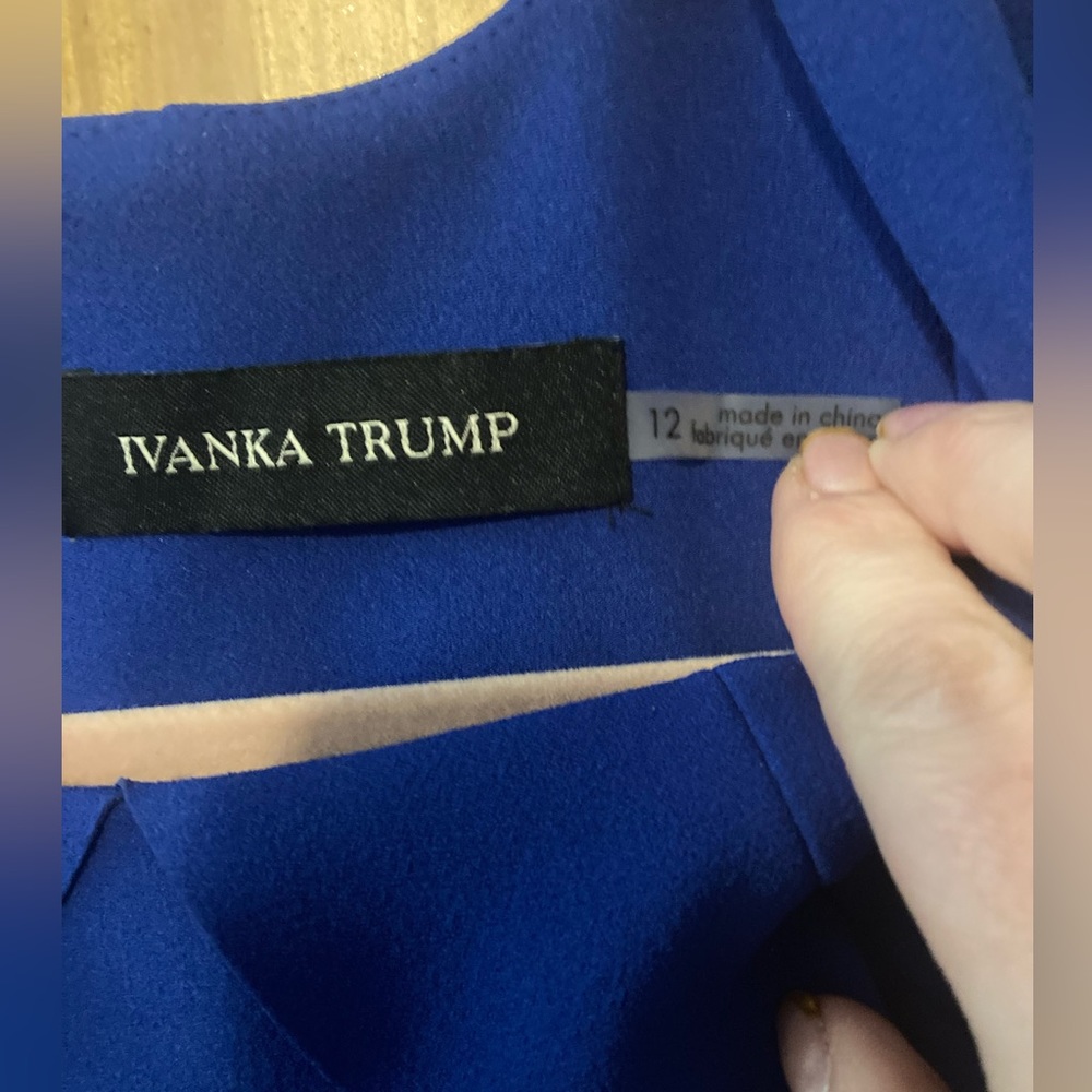 Royal Blue Ruffle Sheath Dress - Picture 2 of 3